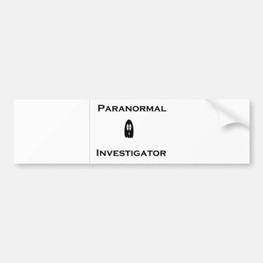 Paranormale onderzoeker bumpersticker (Voorkant)