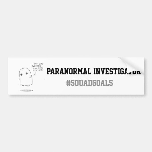 Paranormale onderzoeker Bumpersticker (Voorkant)