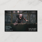 Paranormale onderzoeker Creepy Monster Clown Visitekaartje (Achterkant)