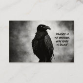 Paranormale onderzoeker Creepy Raven Visitekaartje (Achterkant)