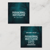 Paranormale onderzoeker Dark Forest Vierkante Visitekaartje (Voorkant / Achterkant)