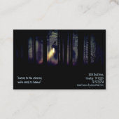 Paranormale onderzoeker De gehakte cabine Visitekaartje (Achterkant)