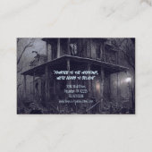 Paranormale onderzoeker Eerie Haunted House Visitekaartje (Achterkant)