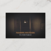 Paranormale onderzoeker Geactiveerd Asiel Visitekaartje (Voorkant)