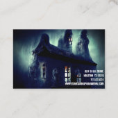 Paranormale onderzoeker Gehaunde Cabine Visitekaartje (Achterkant)