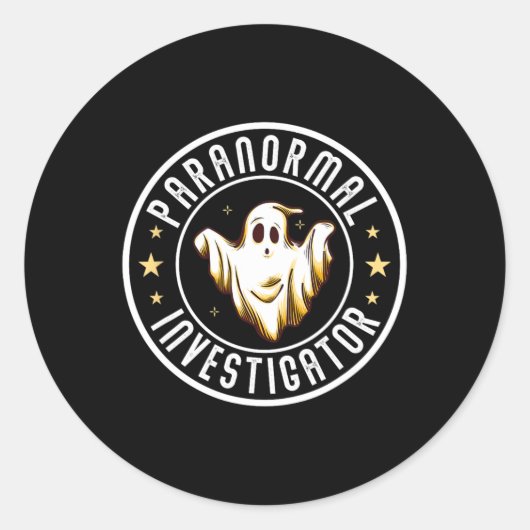 Paranormale onderzoeker Ghost Hunter Ghost Hunting Ronde Sticker (Voorkant)