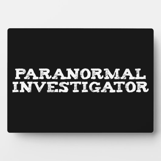 Paranormale onderzoeker Ghost Hunting Fotoplaat (voorkant)