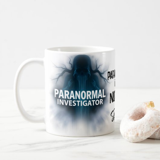 Paranormale onderzoeker Ghost Quote Koffiemok (Met donut)