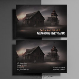 Paranormale onderzoeker Ghost Town White Dog Visitekaartje