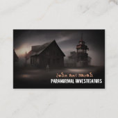 Paranormale onderzoeker Ghost Town White Dog Visitekaartje (Voorkant)