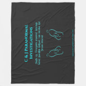 Paranormale onderzoeker met geest logo fleece deken (Voorkant)