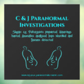 Paranormale onderzoeker met geest logo raamsticker (Vel 3)