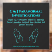 Paranormale onderzoeker met geest logo raamsticker (Vel 2)