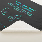 Paranormale onderzoeker met geest logo sherpa deken (3/4)