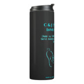 Paranormale onderzoeker met geest logo thermosbeker (Gedraaid links)