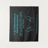 Paranormale onderzoeker met geest logo wandkleed (Voorkant)