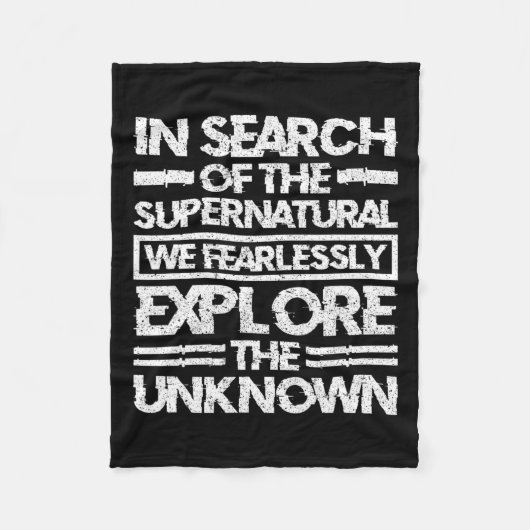 Paranormale onderzoeker op zoek naar de supernatu fleece deken (Voorkant)