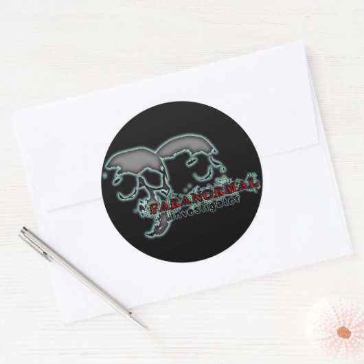 Paranormale onderzoeker ronde sticker (Envelop)