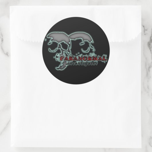 Paranormale onderzoeker ronde sticker (Tas)