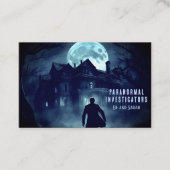 Paranormale onderzoeker spookhuis Fullmoon Visitekaartje (Voorkant)