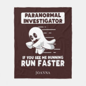 Paranormale onderzoeker spookjacht lopen sneller fleece deken (Voorkant)