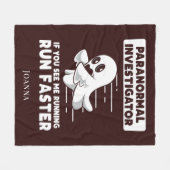 Paranormale onderzoeker spookjacht lopen sneller fleece deken (Voorkant (Horizontaal))