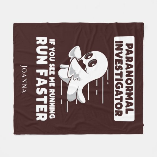 Paranormale onderzoeker spookjacht lopen sneller fleece deken (Voorkant (Horizontaal))