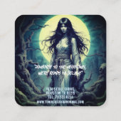 Paranormale onderzoeker spookt spook vierkante visitekaartje (Achterkant)