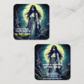 Paranormale onderzoeker spookt spook vierkante visitekaartje (Voorkant / Achterkant)