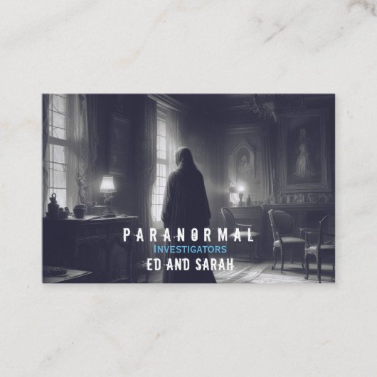 Paranormale onderzoeker spookt spook visitekaartje (Voorkant)