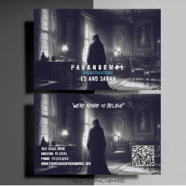 Paranormale onderzoeker spookt spook visitekaartje