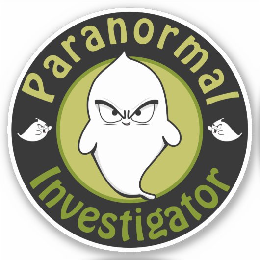 Paranormale onderzoeker sticker (Voorkant)