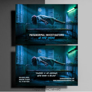 Paranormale Onderzoekers Griezelig Beheerst Zweven Visitekaartje