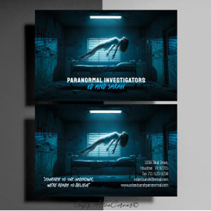 Paranormale Onderzoekers Griezelige Geest die Levi Visitekaartje