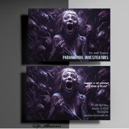 Paranormale onderzoekers spookdimensie visitekaartje