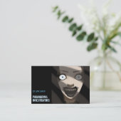 Paranormale onderzoekers van de Scary Ghost Lady Visitekaartje (Staand voorkant)