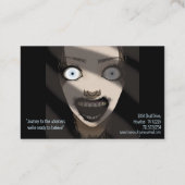 Paranormale onderzoekers van de Scary Ghost Lady Visitekaartje (Achterkant)