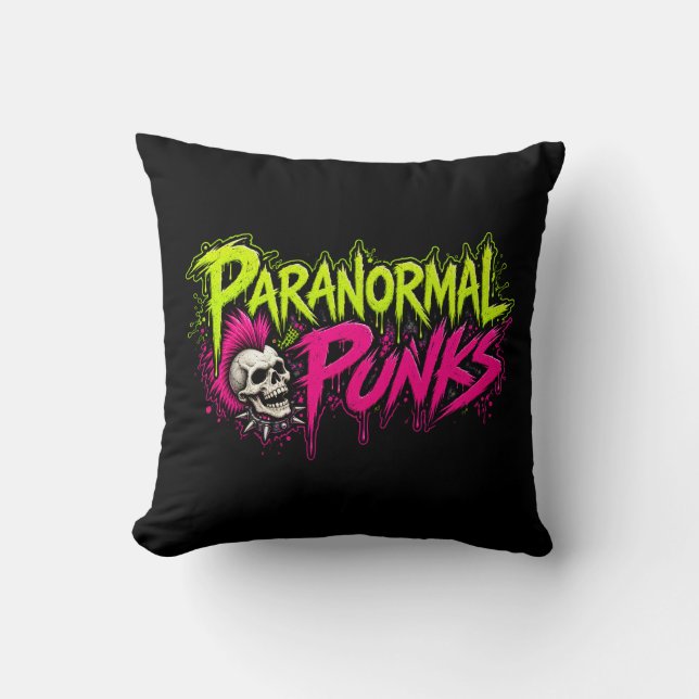 Paranormale Punks Worpillow - Zwart Kussen (Voorkant)