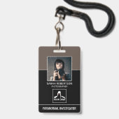Paranormale QR Code Foto ID Security Badge (Voorzijde met lanyard)