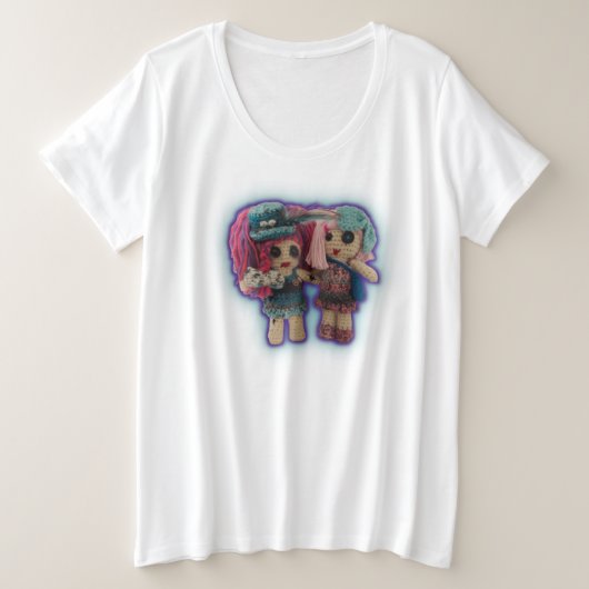Paranormale rag-poppen grote maat t-shirt (Design voorkant)