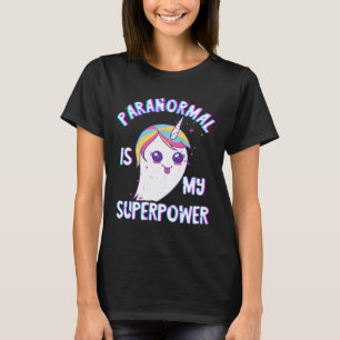 Paranormale superkracht spook eenhoorn spook jagen t-shirt