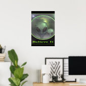 Paranormale UFO-korrels Poster (Thuiskantoor)