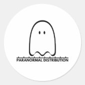 Paranormale verdeling ronde sticker (Voorkant)