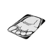 ParanormalPrints Bath Mat "Big Foot" (Gekanteld)