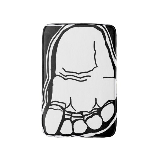 ParanormalPrints Bath Mat "Big Foot" (Voorkant Verticaal)