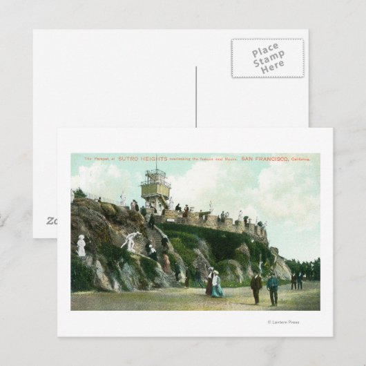 Parapet met hoogte van superlicht briefkaart (Voorkant / Achterkant)