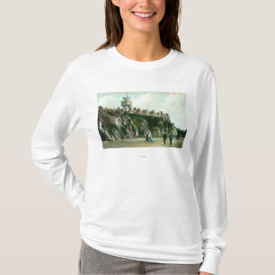 Parapet met hoogte van superlicht t-shirt