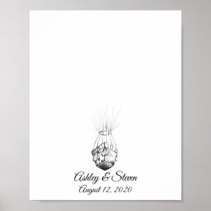 Paraplane Wedding Fingerprint Guestbook Poster