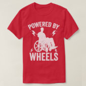 Paraplegic Handicap Paraplegia aangedreven door wi T-shirt (Design voorkant)