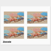 Paraplu 2 rechthoekige sticker (Vel)